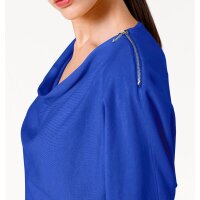 Sweater with zippers, royal blue