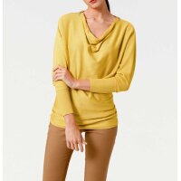 Designer-Reißverschlußpullover, gelb