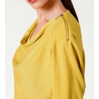 Designer-Reißverschlußpullover, gelb