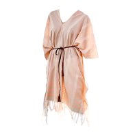 Marken-Poncho m. Ledergürtel, puder