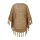 Marken-Strickponcho, camel