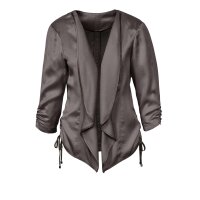 Blusenblazer m. Leinen, taupe