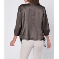 Blouse blazer with linen, taupe