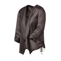 Blouse blazer with linen, taupe