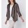 Blouse blazer with linen, taupe