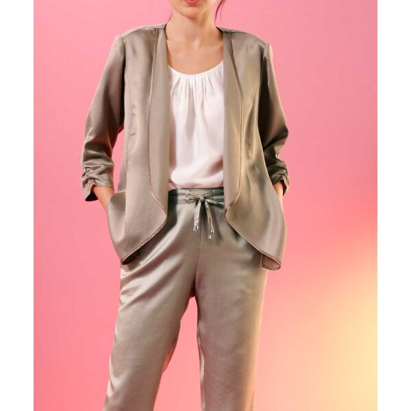 Blusenblazer m. Leinen, beige