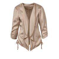 Blusenblazer m. Leinen, beige
