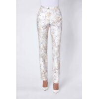 Druck-Stretchhose, ecru-beige-pastell