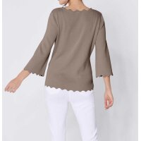 Sweter z jedwabiu bawełnianego, w kolorze taupe
