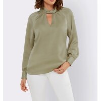 Blouse with stand-up collar, mud