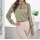 Blouse with stand-up collar, mud