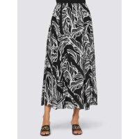 Print skirt, black-ecru