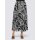 Print skirt, black-ecru