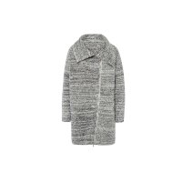 Knit coat, light grey/ blend