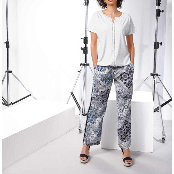 Print trousers, blue patterned