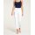 Cropped push-up jeans with embroidery, white