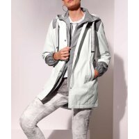 2-in-1-Look-Jacke, weiß-steingrau