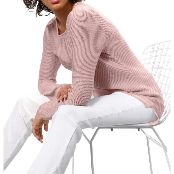 Luxus-Rippenstrickpullover, rosé