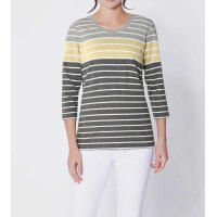 Streifenshirt, grau-gelb