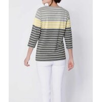 Streifenshirt, grau-gelb