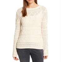 Designer-Struckturmuster-Pullover, champagner
