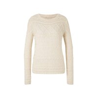Designer-Struckturmuster-Pullover, champagner