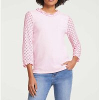 Shirt with lace, rose