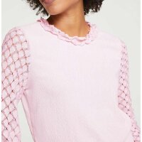 Shirt with lace, rose