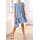 Designer-Volants-Kleid, eisblau