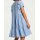 Designer-Volants-Kleid, eisblau