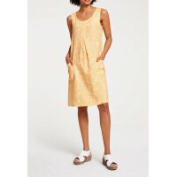 Linen dress, ecru-yellow