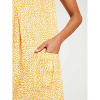 Linen dress, ecru-yellow