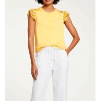 Shirt with lace, yellow