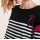 Knit sweater with brooch, black-white
