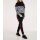 Knit sweater with brooch, black-white