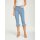 Capri jeans with ruffles, bleached