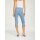 Capri jeans with ruffles, bleached