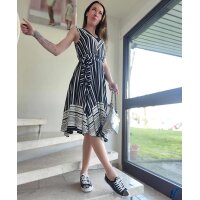 Marken-Streifenkleid, navy-white