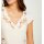 Designer-Rippenshirt m. Blüten-Print, champagner