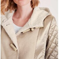 Lamb fur look coat, beige