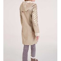 Lamb fur look coat, beige