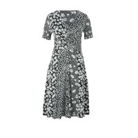 Jersey dress, black-white