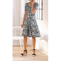 Jersey dress, black-white