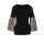 Shirt with pleat sleeves, black-multicolour
