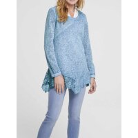 2-in-1-Shirt-Set, graublau-weiß