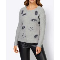 Designer-Kuschel-Pullover, hellgrau