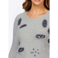 Sweter komfortowy, jasnoszary