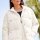 Winter quilt coat with hood, ecru