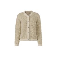 Bouclé-Strickjacke, sand