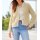 Bouclé-Strickjacke, sand